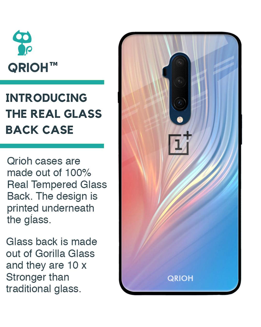 Shop Oneplus 7t Pro Mystic Aurora Glass Case-Back