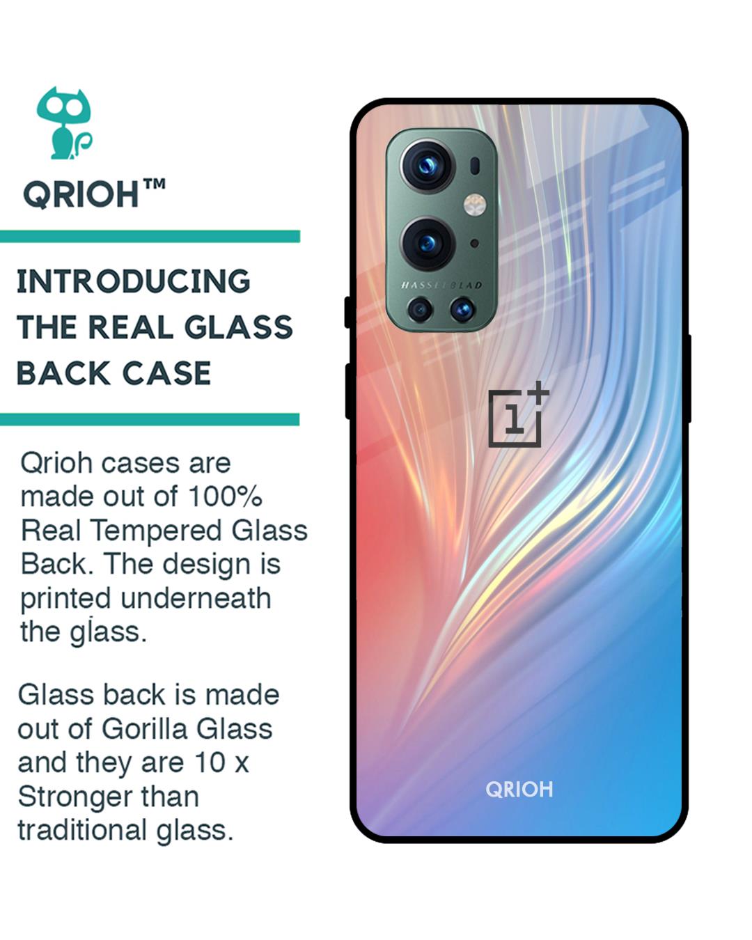 Shop Oneplus 9 Pro Mystic Aurora Glass Case-Back
