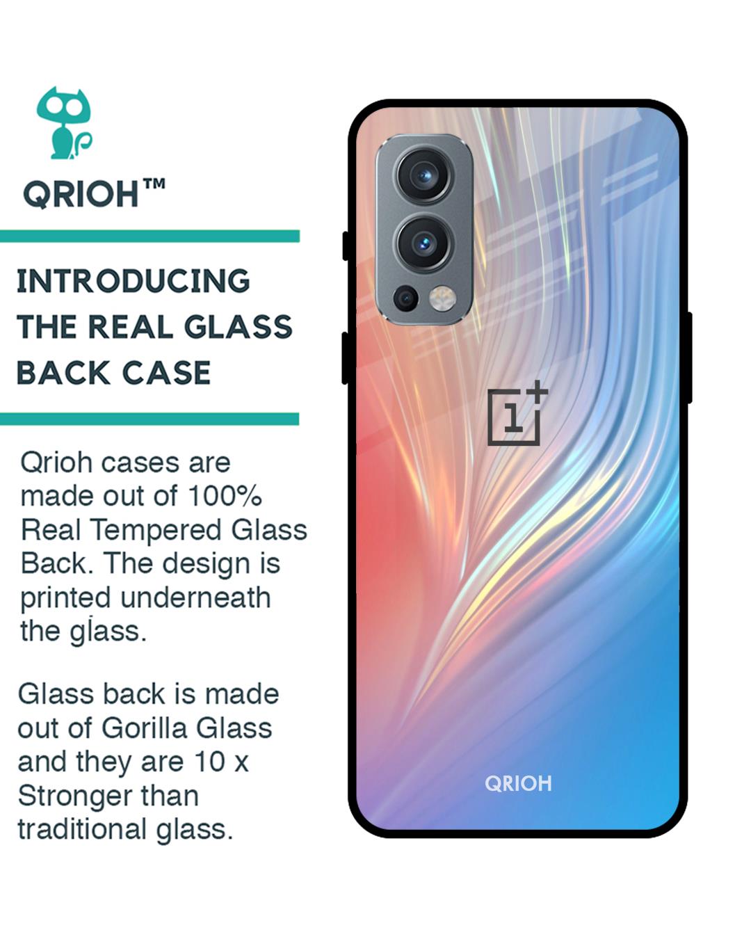Shop Mystic Aurora Glass Case For Oneplus Nord 2-Back