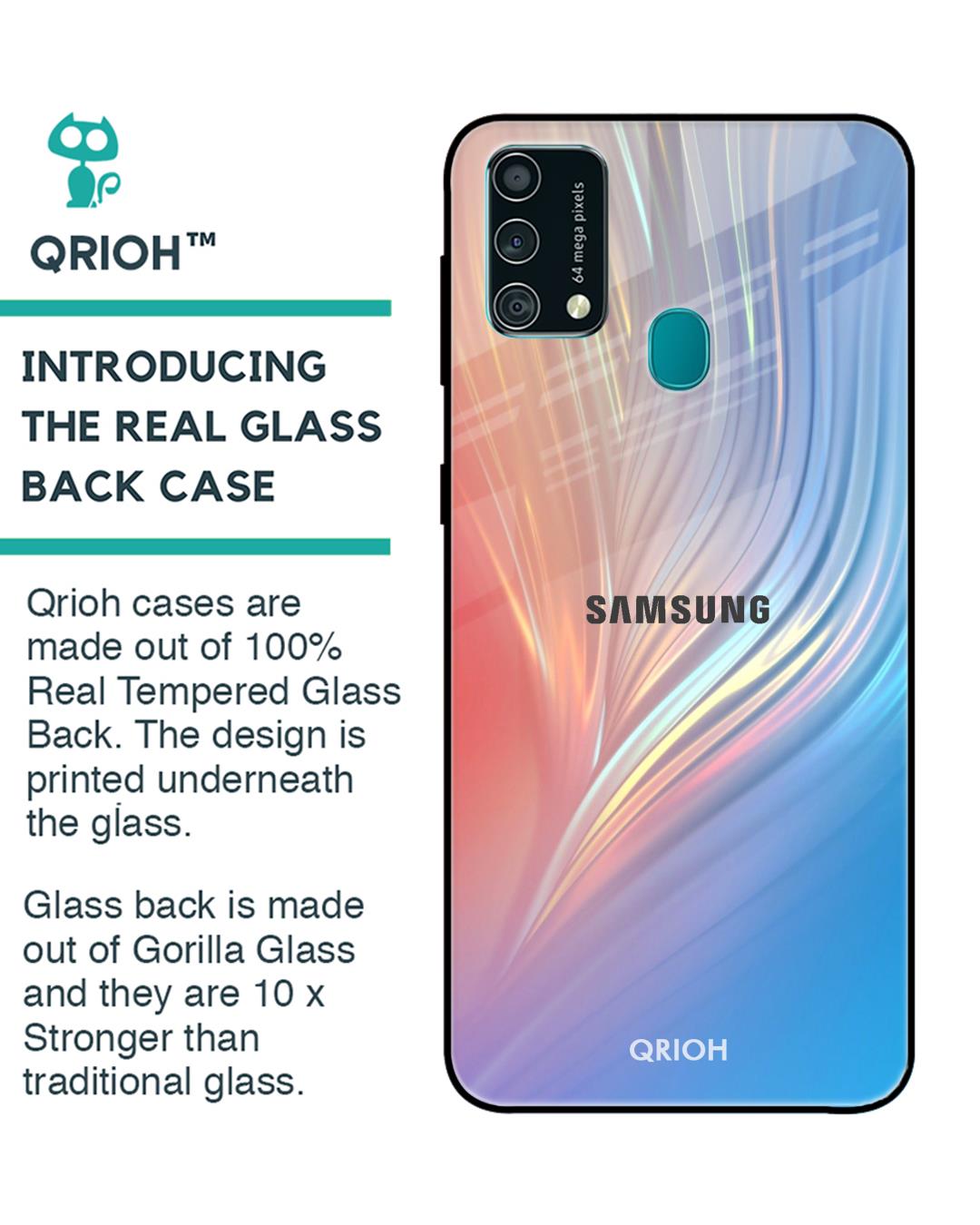 Shop Mystic Aurora Glass Case For Samsung Galaxy F41-Back