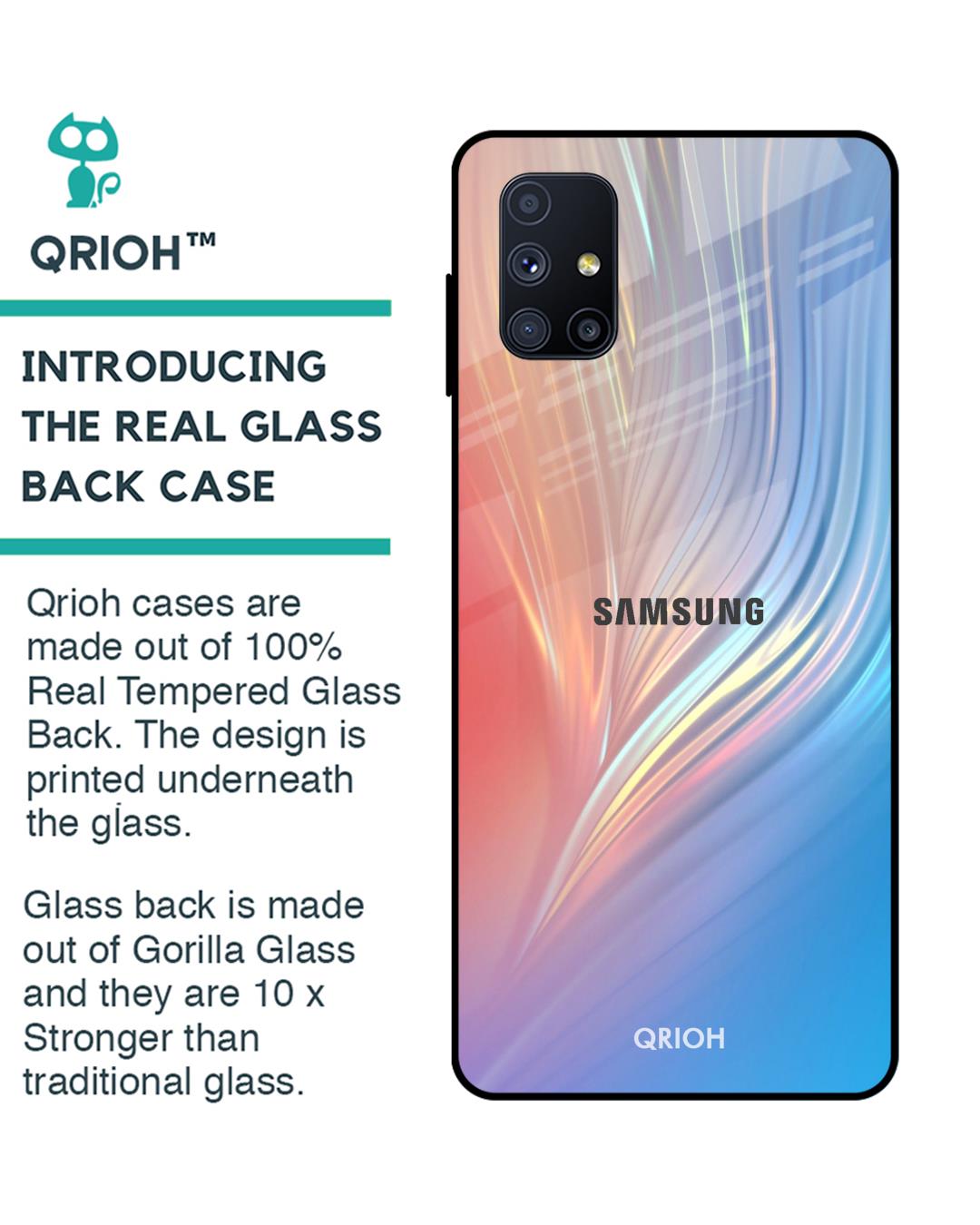 Shop Samsung Galaxy M51 Mystic Aurora Glass Case-Back