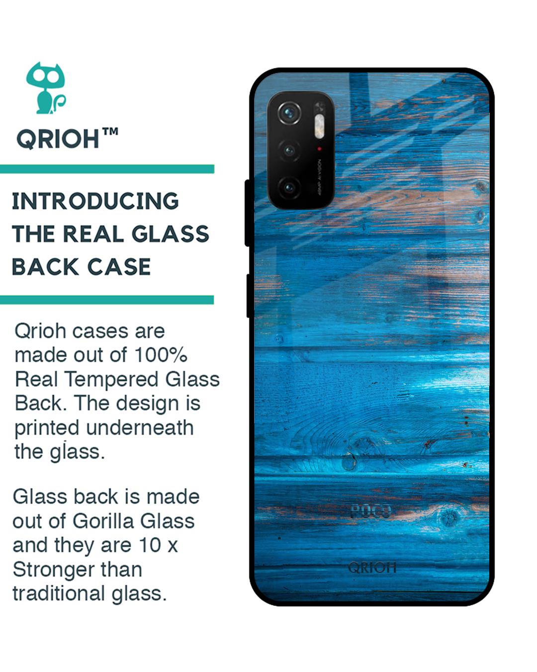 Shop Patina Finish Glass Case For Poco M3 Pro-Back
