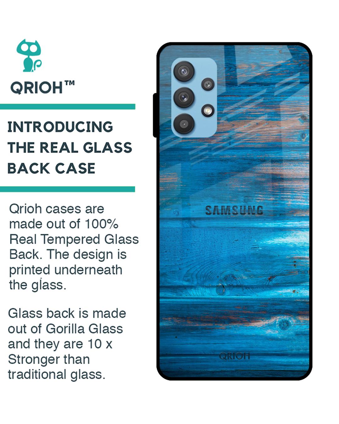 Shop Patina Finish Glass Case For Samsung Galaxy A52-Back