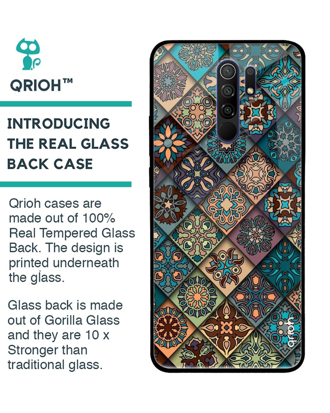 Shop Retro Art Glass Case For Poco M2-Back