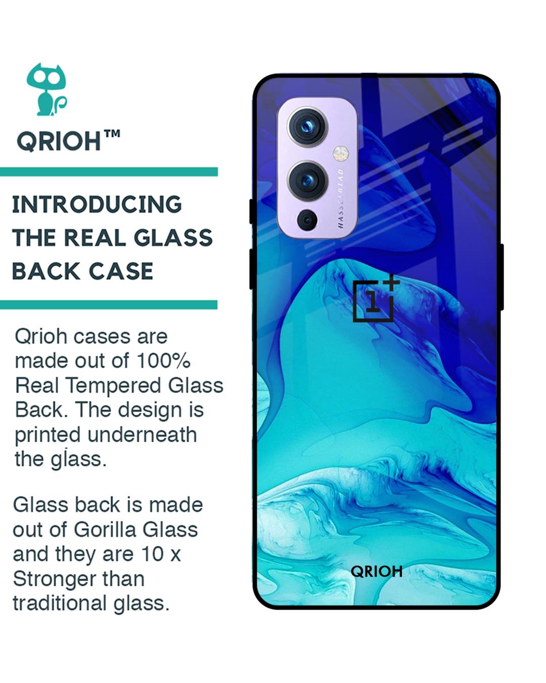 Shop Oneplus 9 Raging Tides Glass Case-Back