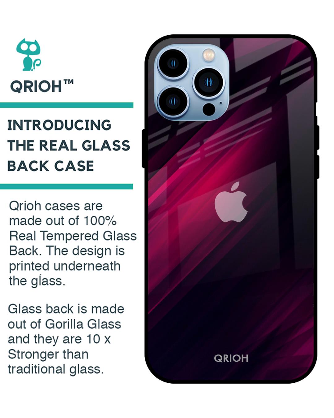 Shop Razor Black Glass Case For Iphone 13 Pro-Back