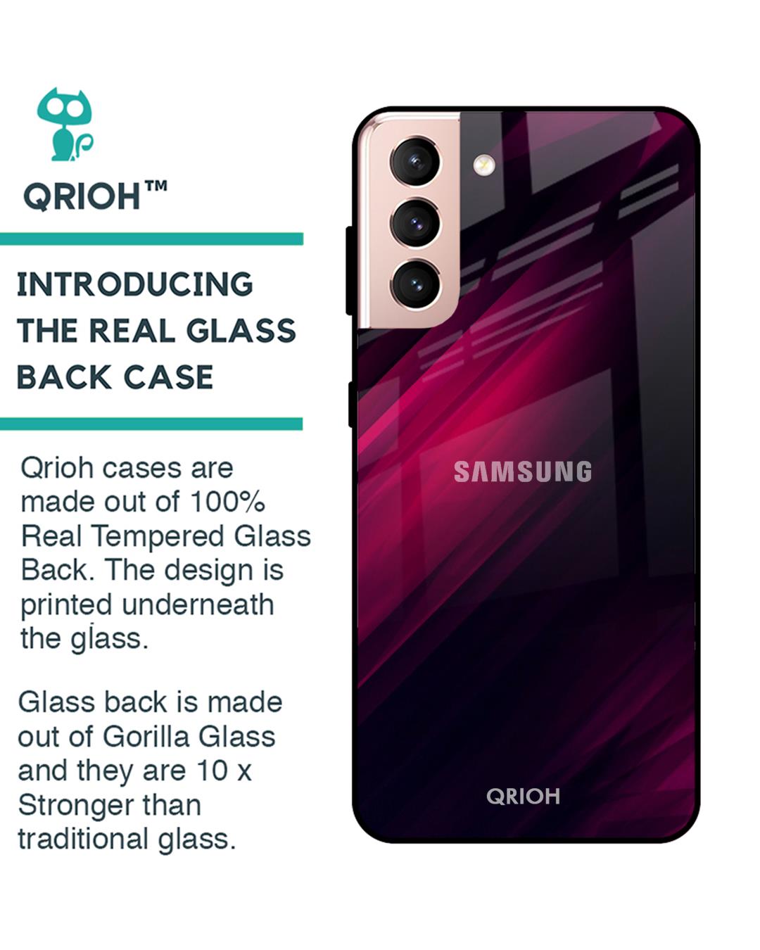 Shop Samsung Galaxy S21 Razor Black Glass Case-Back