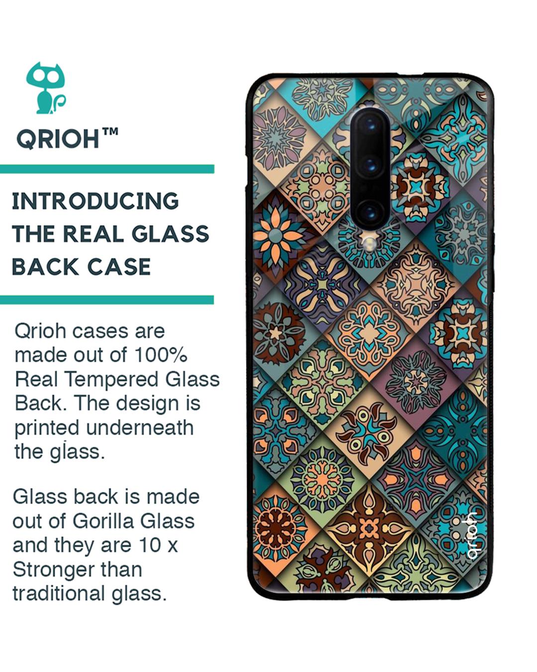 Shop Oneplus 7 Pro Retro Art Glass Case-Back