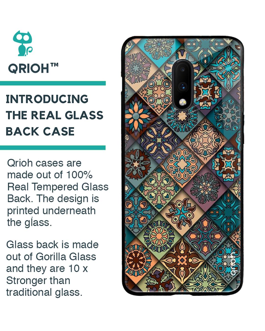 Shop Oneplus 7 Retro Art Glass Case-Back