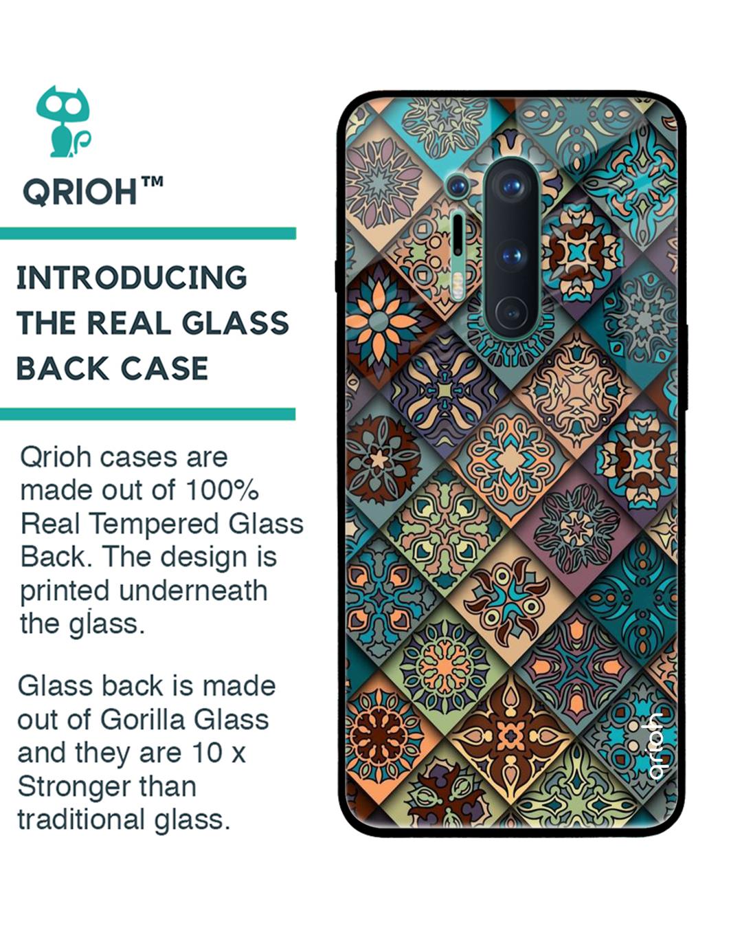 Shop Oneplus 8 Pro Retro Art Glass Case-Back