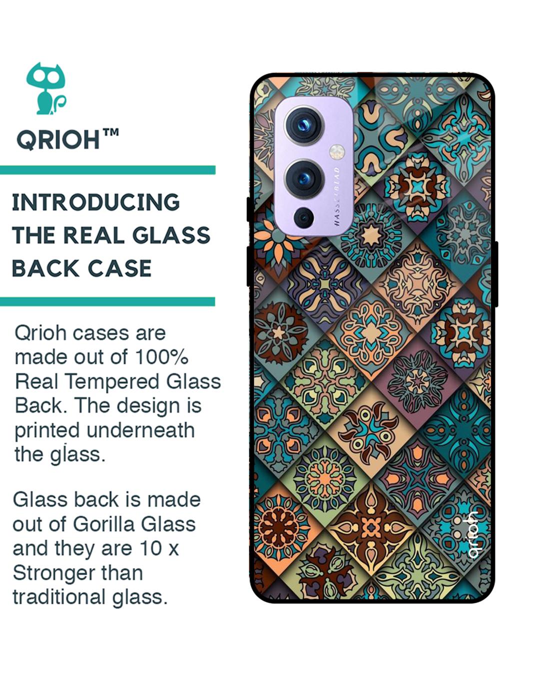 Shop Oneplus 9 Retro Art Glass Case-Back