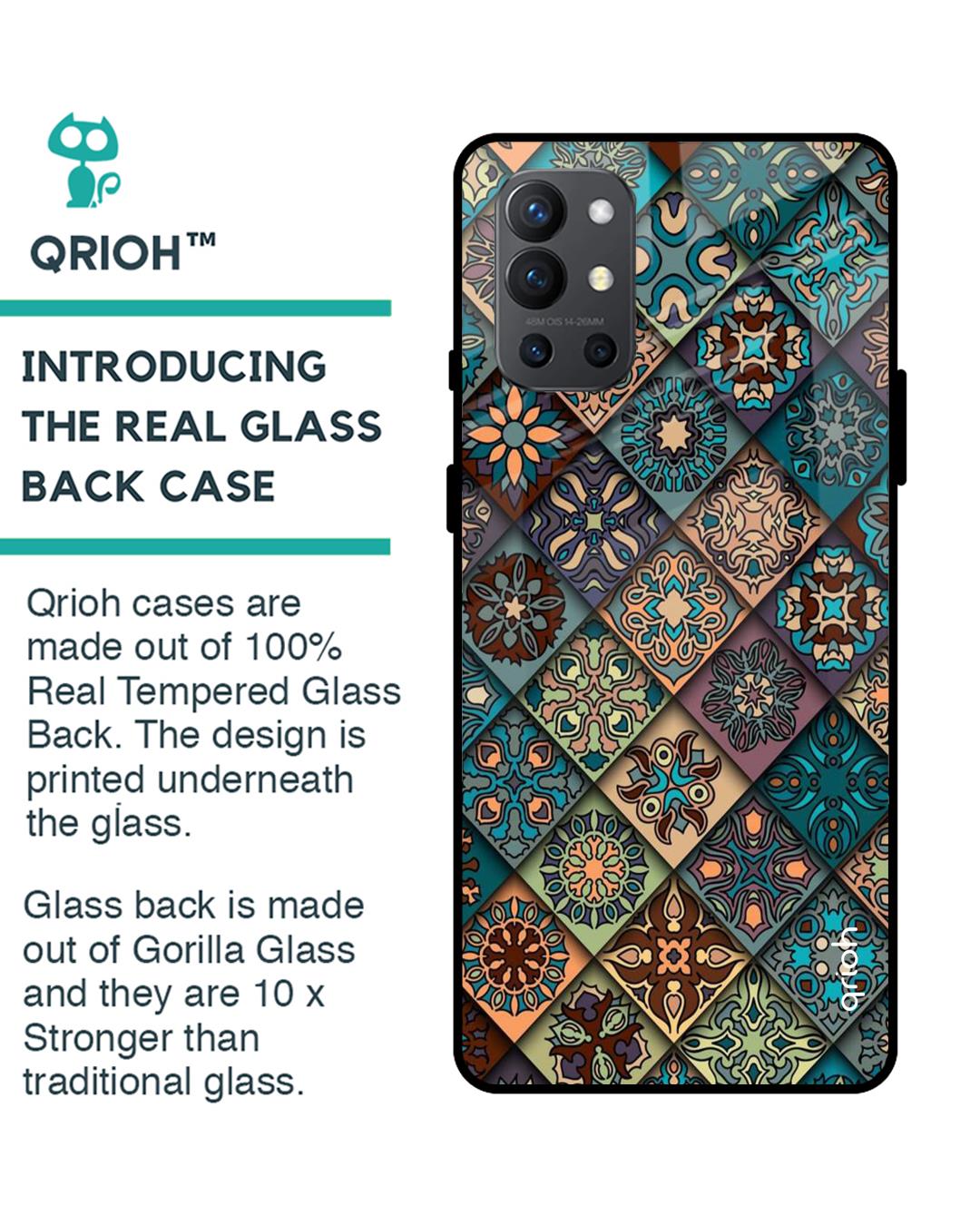 Shop Oneplus 9r Retro Art Glass Case-Back