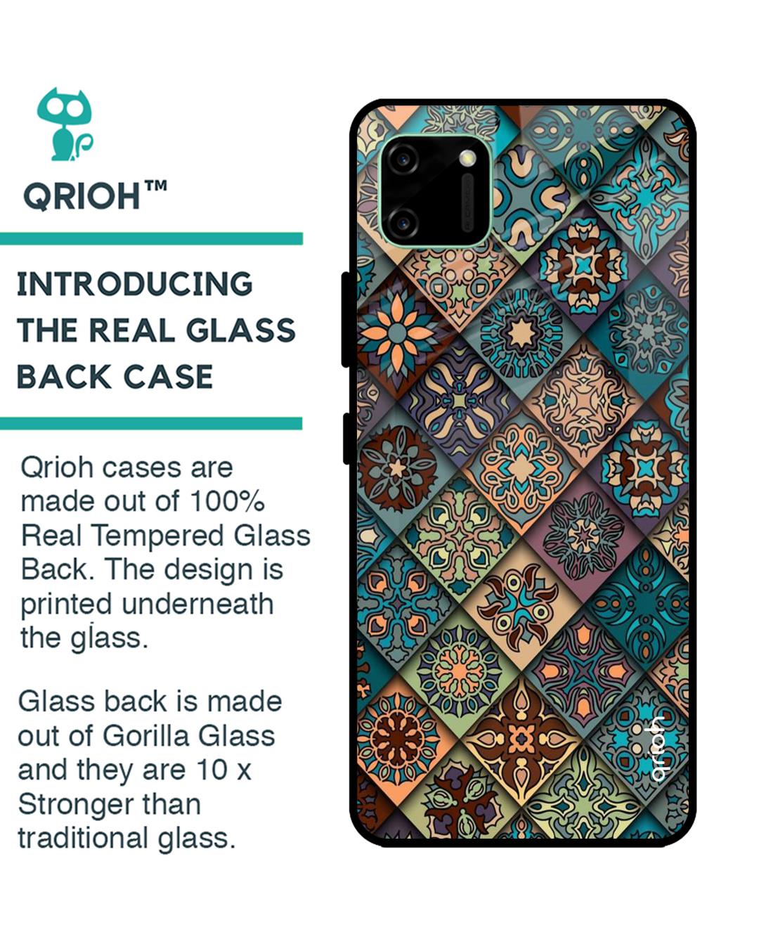Shop Retro Art Glass Case For Realme C11-Back