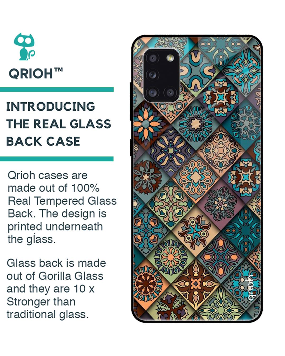 Shop Retro Art Glass Case For Samsung Galaxy A31-Back