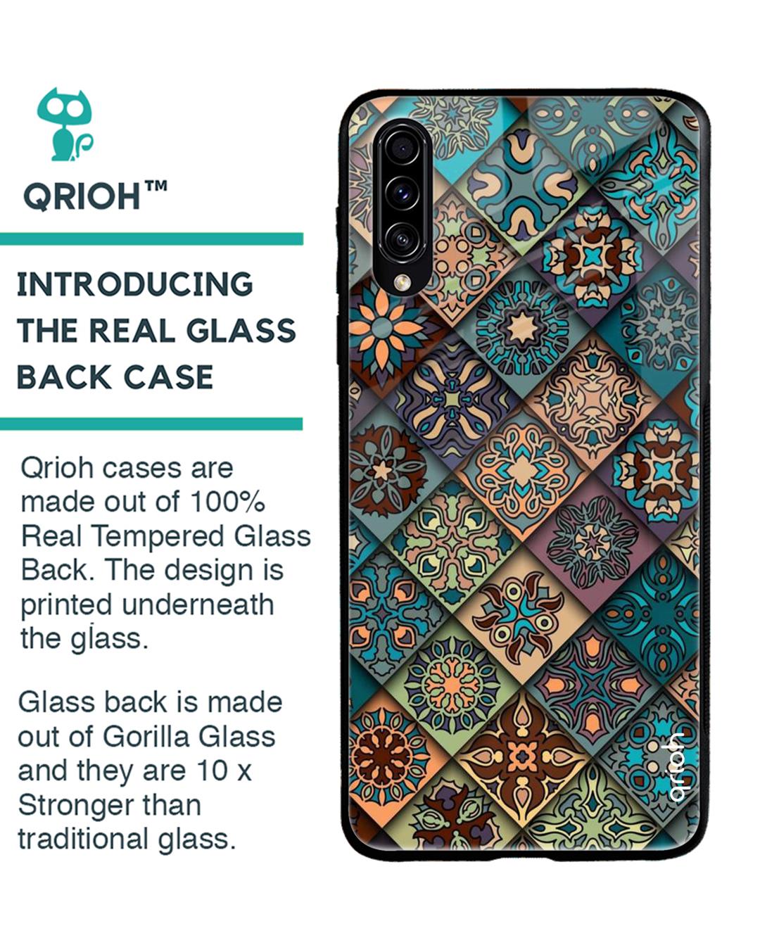 Shop Retro Art Glass Case For Samsung Galaxy A70s-Back