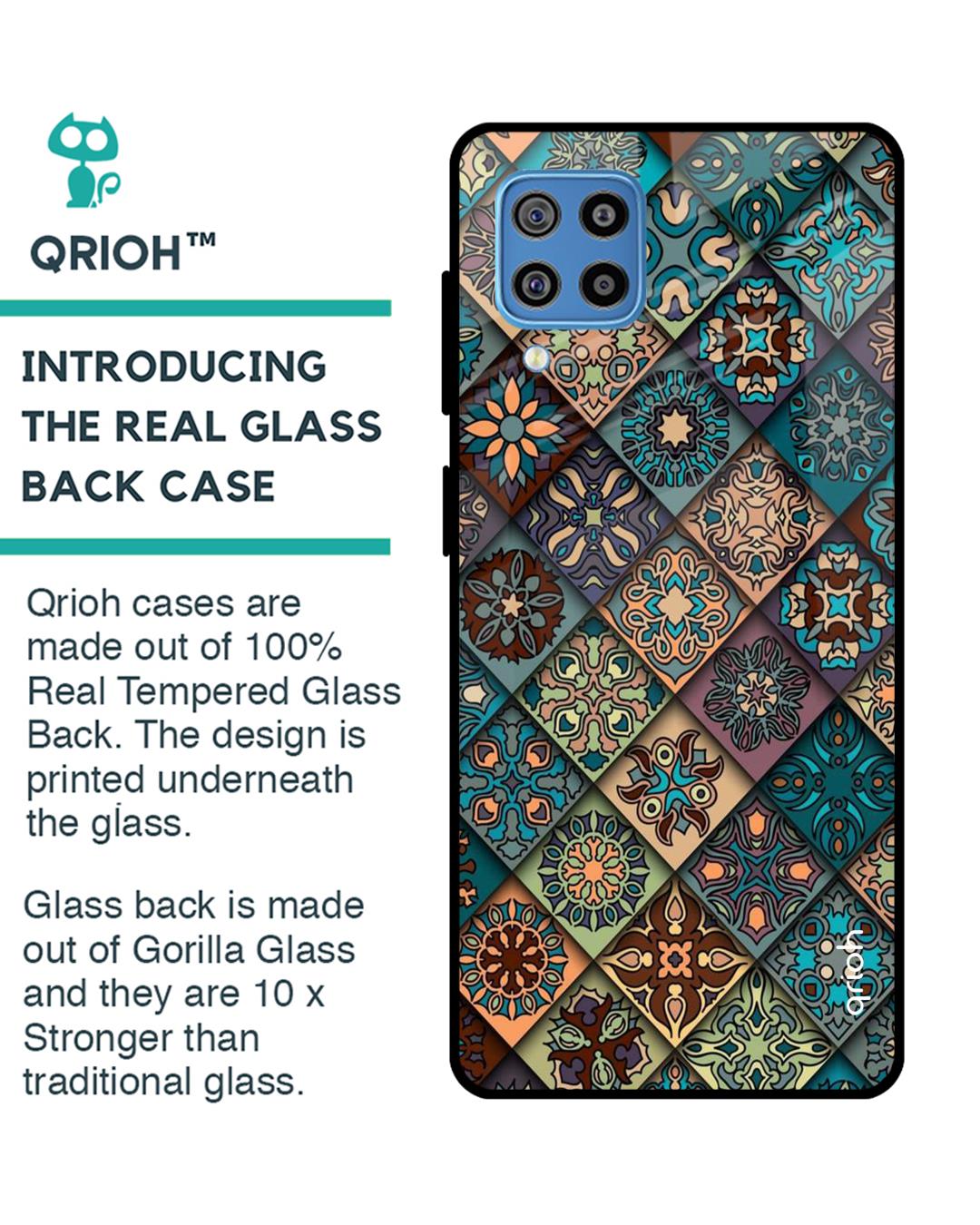 Shop Retro Art Glass Case For Samsung Galaxy F22-Back