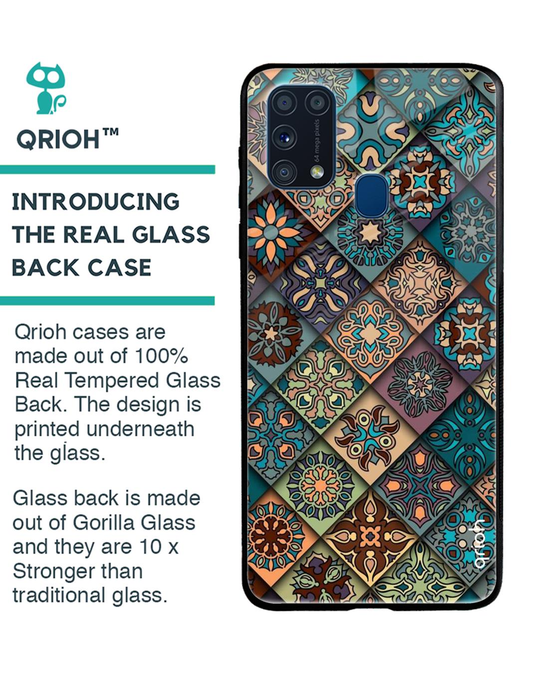 Shop Samsung Galaxy M31 Retro Art Glass Case-Back