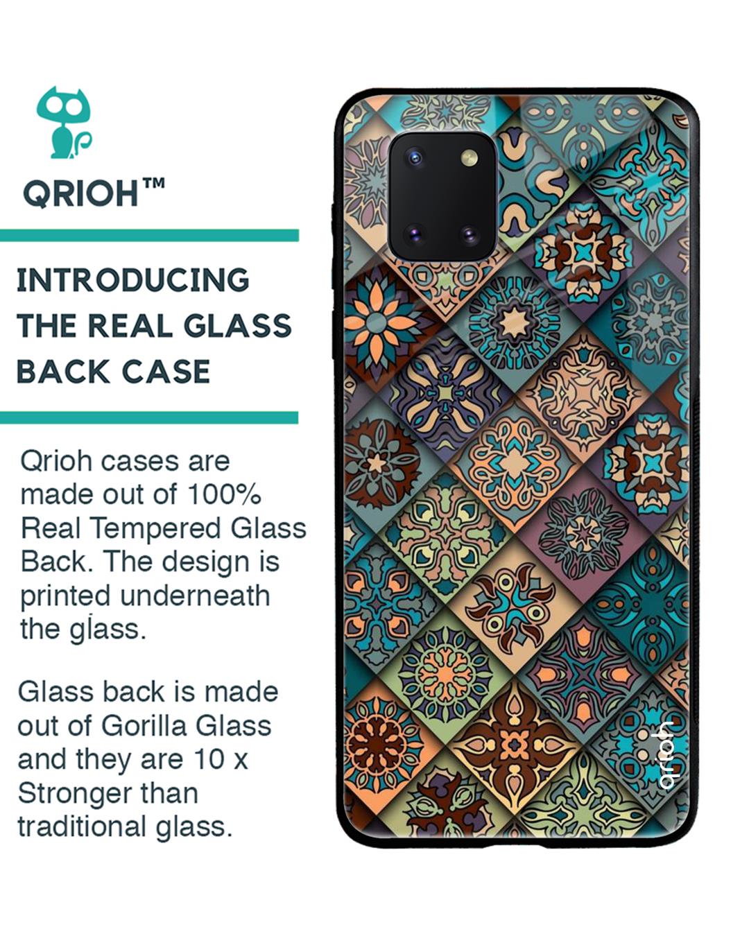 Shop Retro Art Glass Case For Samsung Galaxy Note 10 Lite-Back