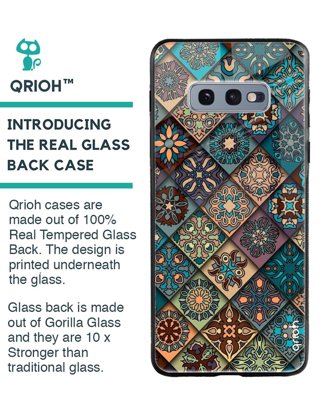 Shop Retro Art Glass Case For Samsung Galaxy S10e-Back