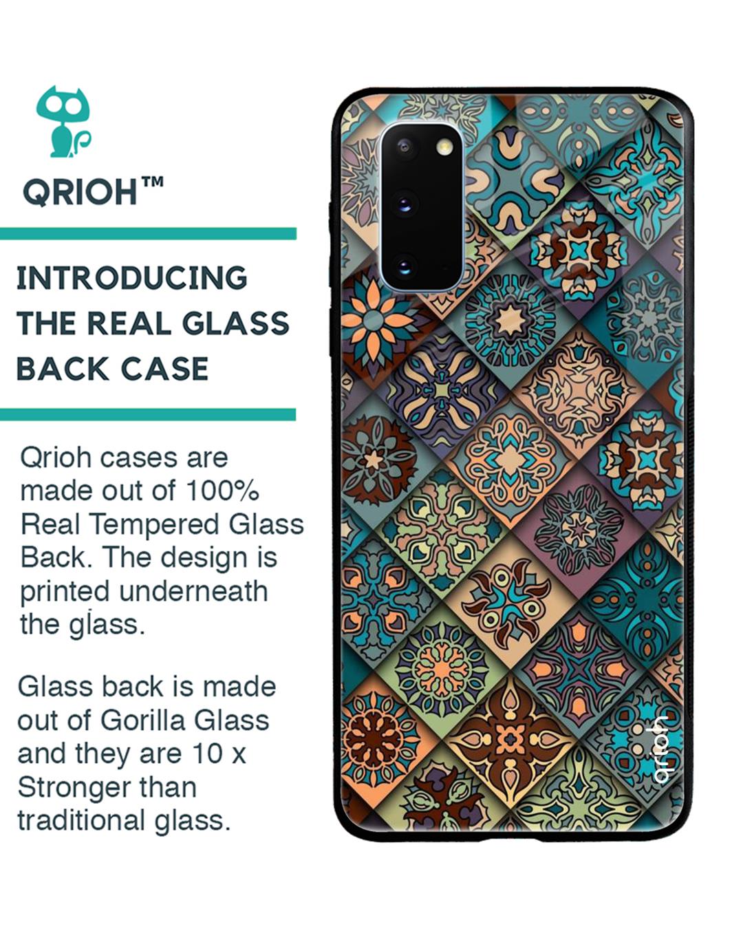 Shop Retro Art Glass Case For Samsung Galaxy S20-Back