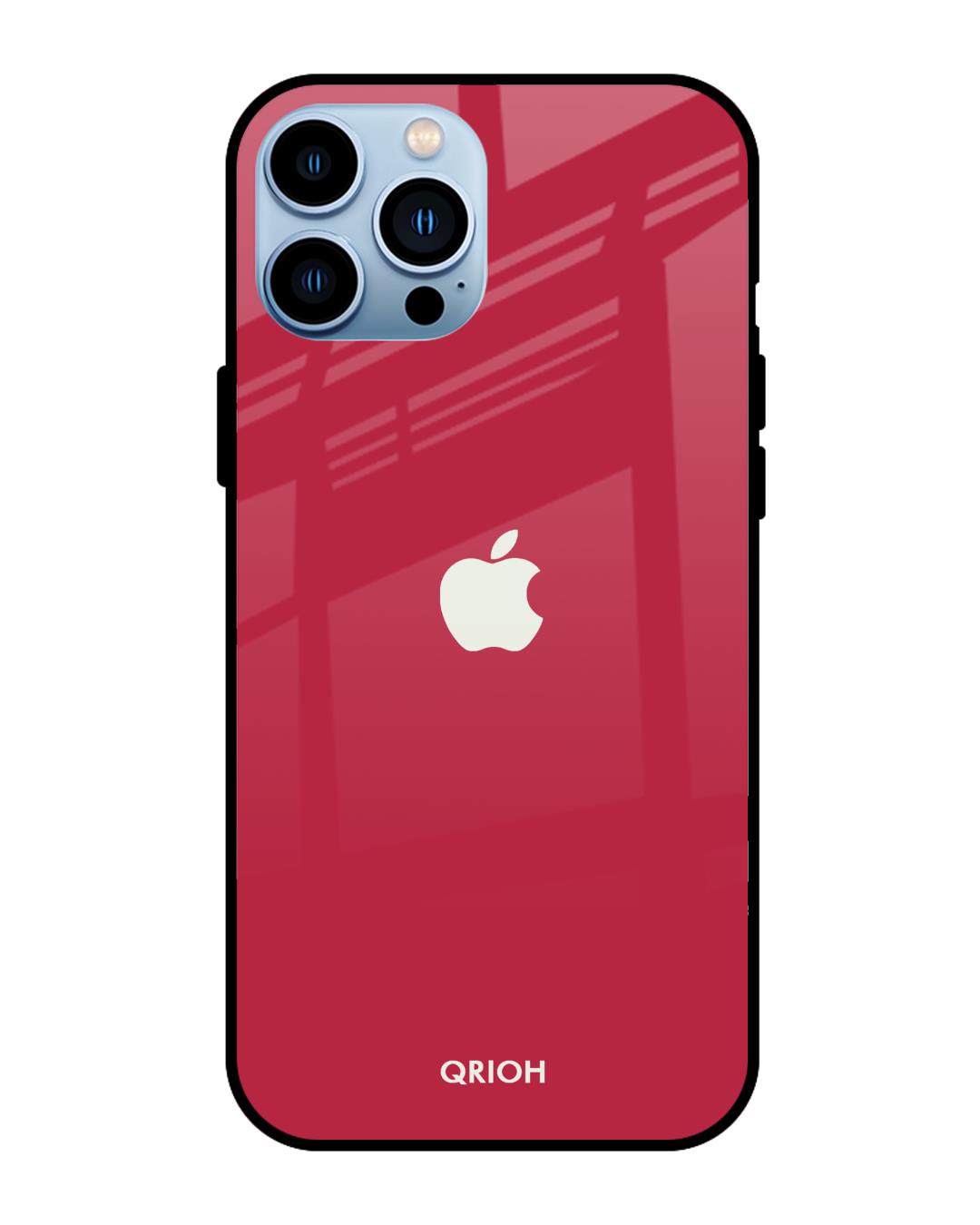 Buy Qrioh Solo Maroon Glass case for iPhone 13 Pro Max Online in India