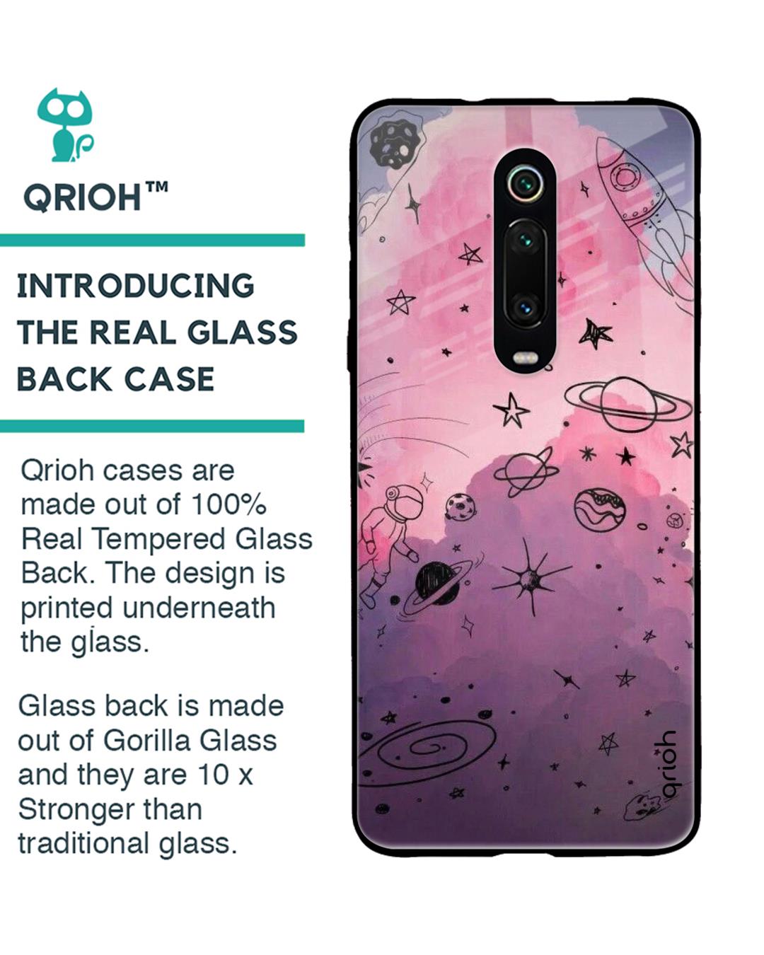 Shop Xiaomi Redmi K20 Pro Space Doodles Glass Case-Back