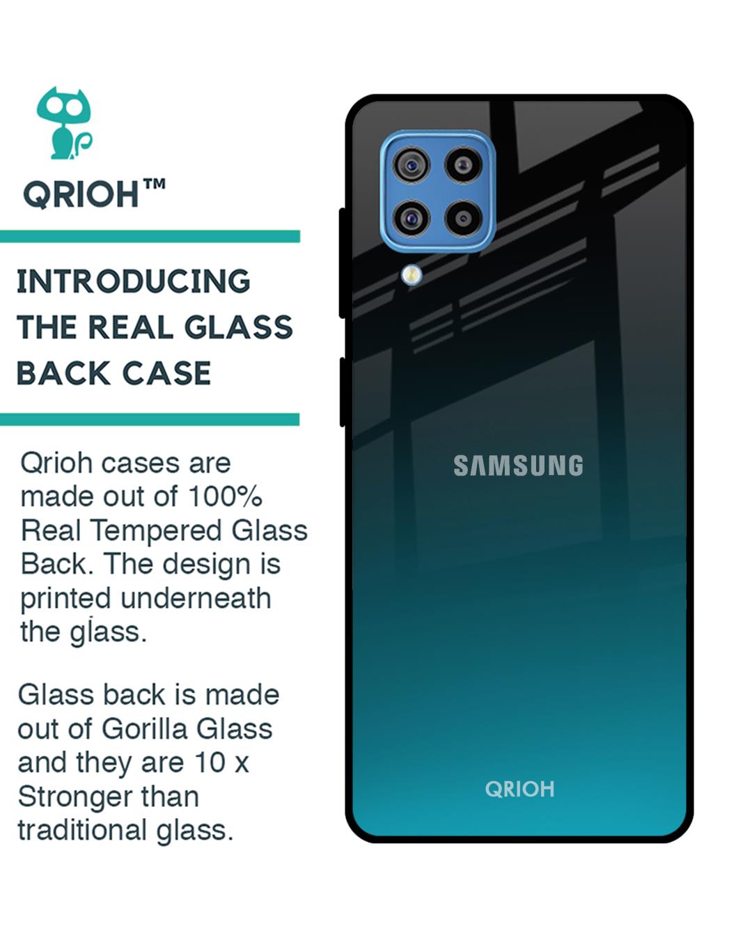 Shop Ultramarine Glass Case For Samsung Galaxy F22-Back