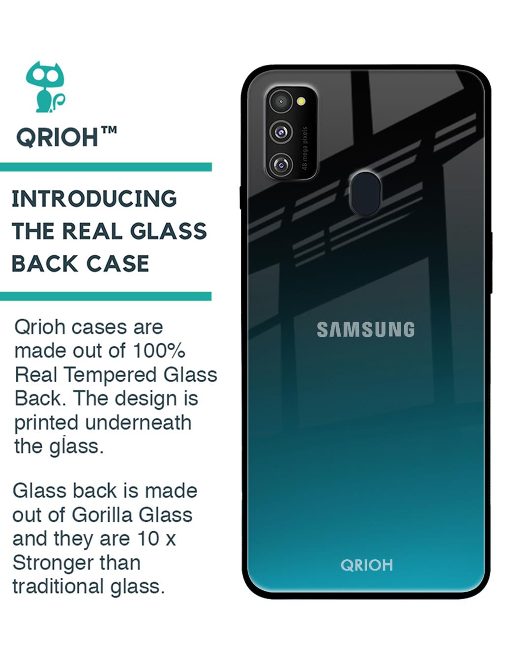 Shop Samsung Galaxy M30s Ultramarine Glass Case-Back