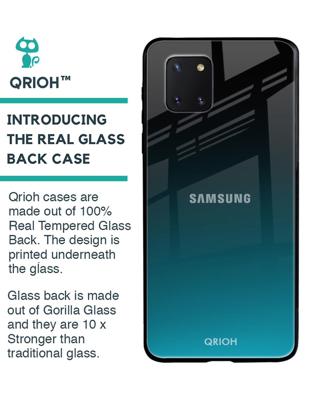 Shop Ultramarine Glass Case For Samsung Galaxy Note 10 Lite-Back
