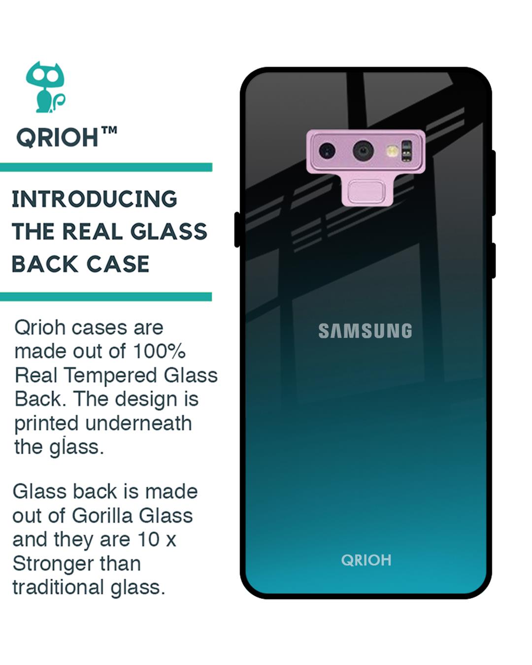 Shop Ultramarine Glass Case For Samsung Galaxy Note 9-Back