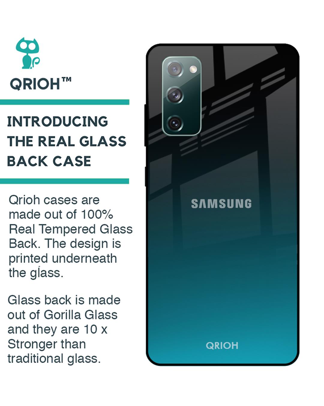 Shop Ultramarine Samsung Galaxy S20 Fe Premium Glass Case (Gorilla Glass & Shockproof Anti-Slip Silicone)-Back