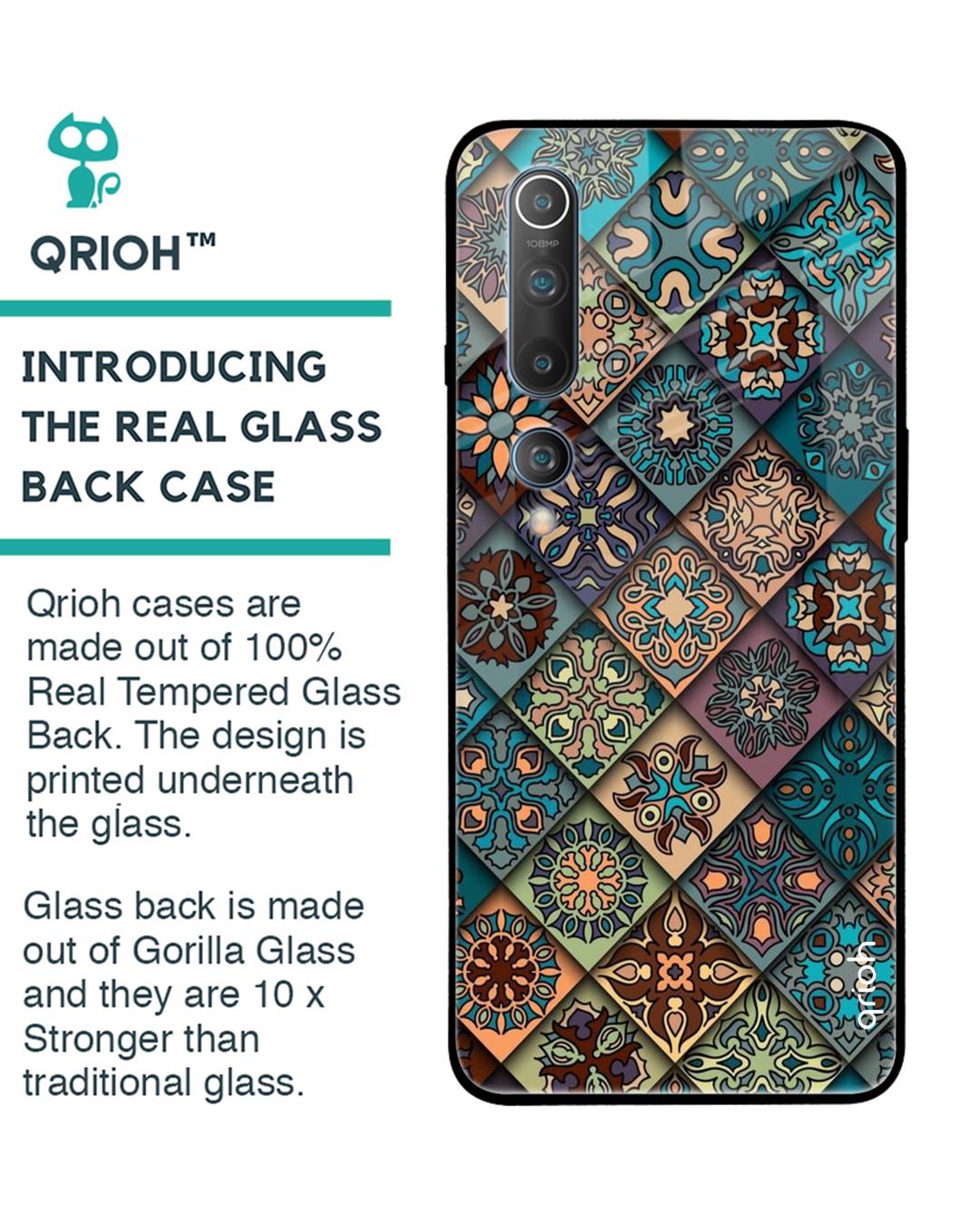 Shop Retro Art Glass Case For Xiaomi Mi 10 Pro-Back