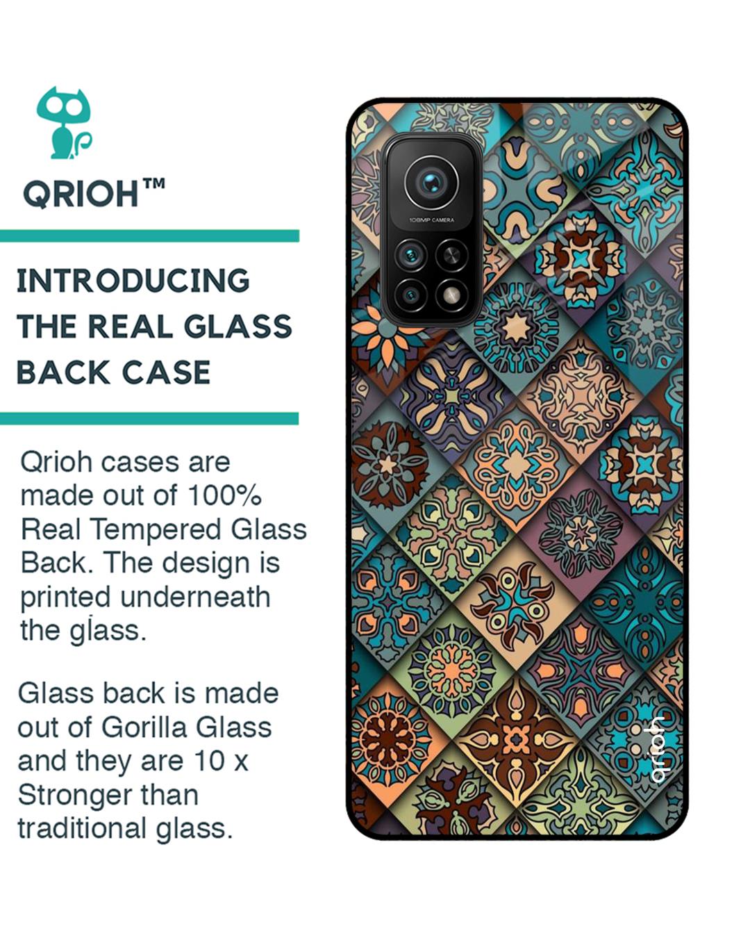 Shop Retro Art Glass Case For Xiaomi Mi 10t Pro-Back