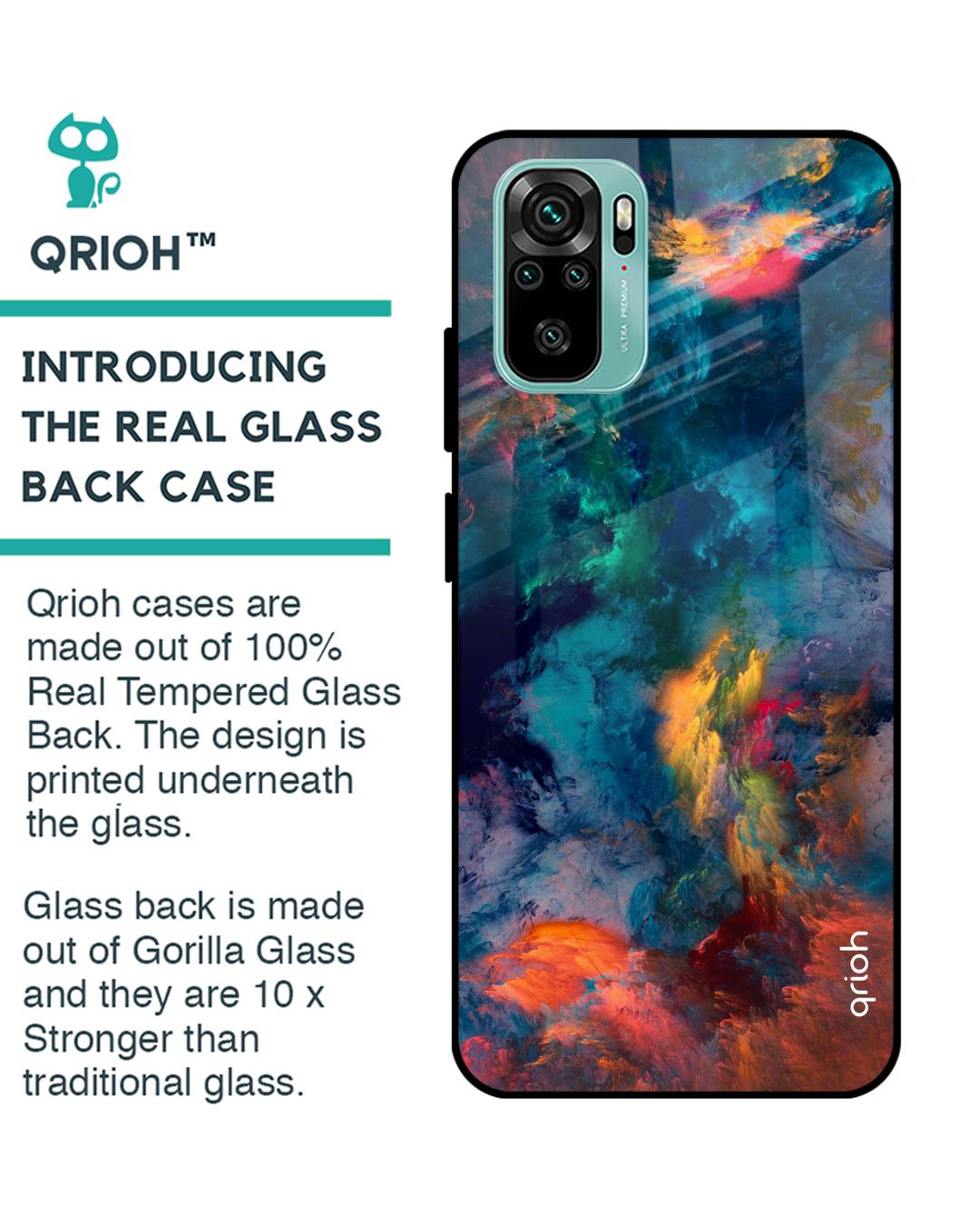 Shop Cloudburst Glass Case For Xiaomi Redmi Note 10 Pro-Back