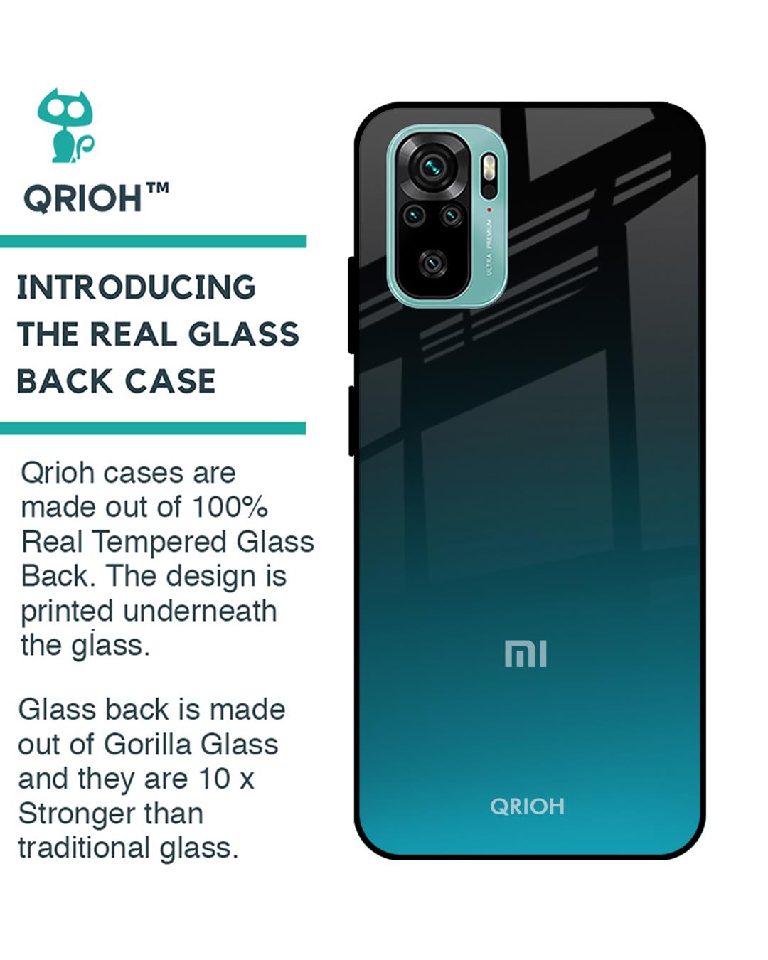 Shop Ultramarine Glass Case For Xiaomi Redmi Note 10s-Back
