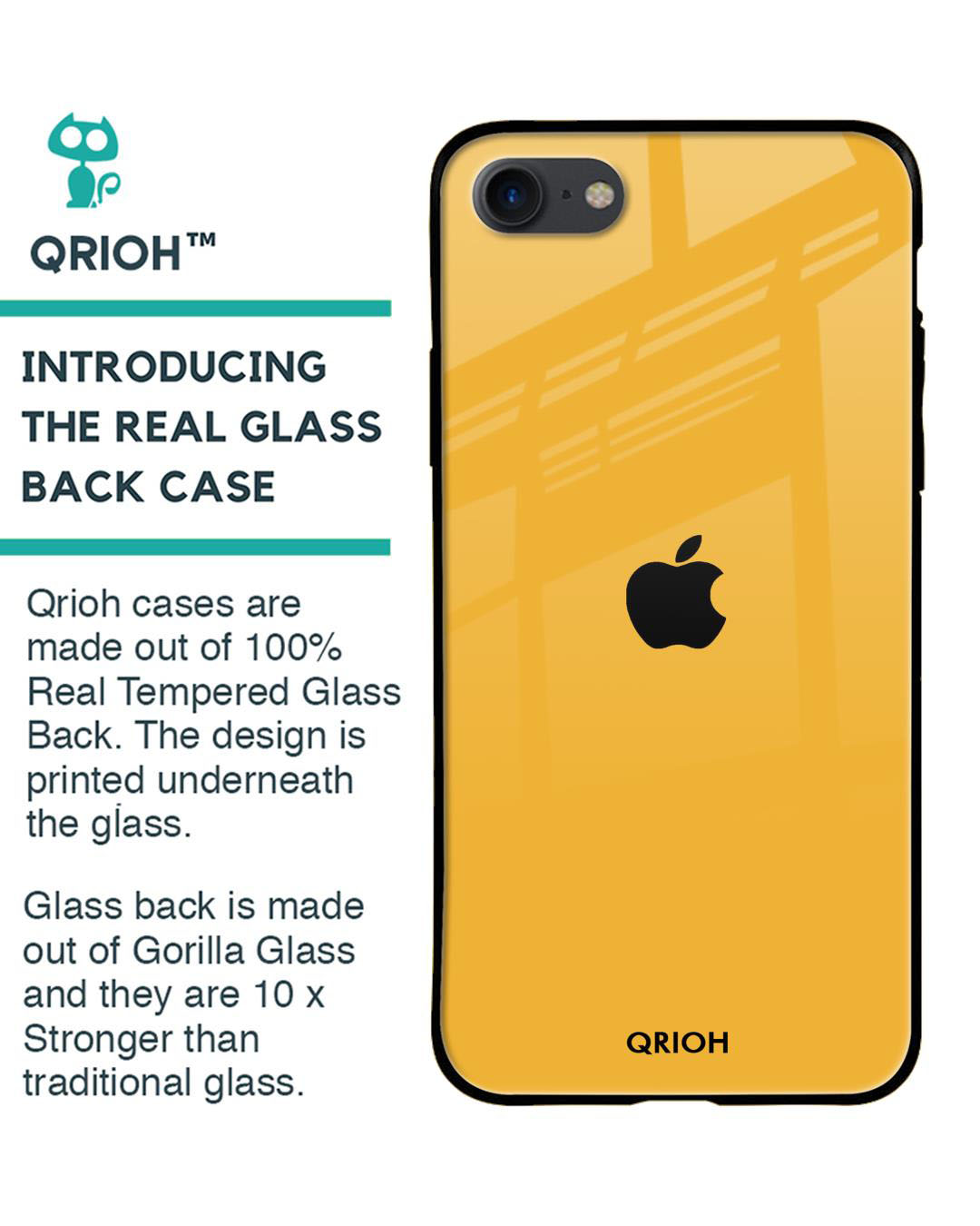 Shop Premium Glass Cover for iPhone 8(Shock Proof, Lightweight)-Back