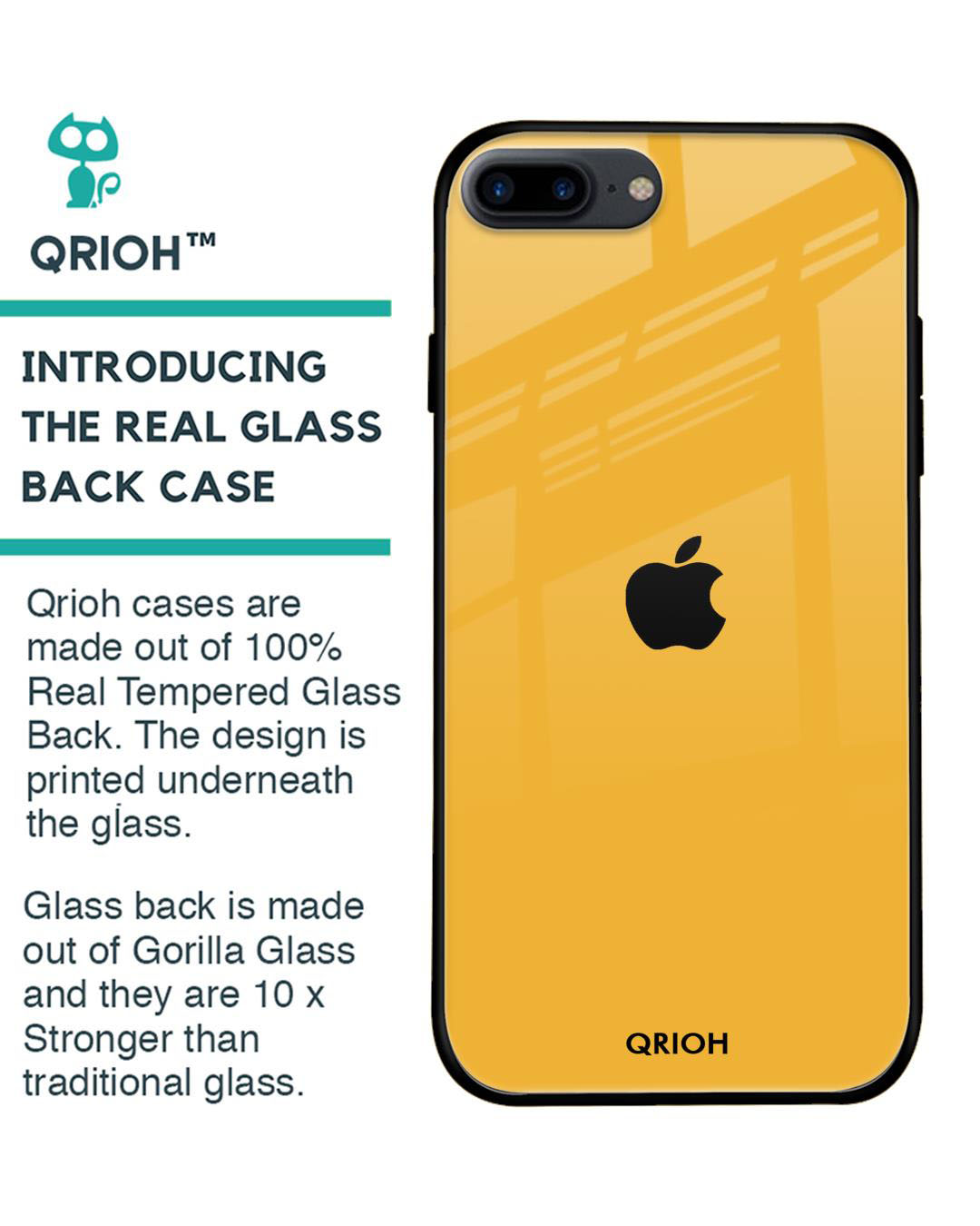 Shop Premium Glass Cover for iPhone 8 Plus(Shock Proof, Lightweight)-Back