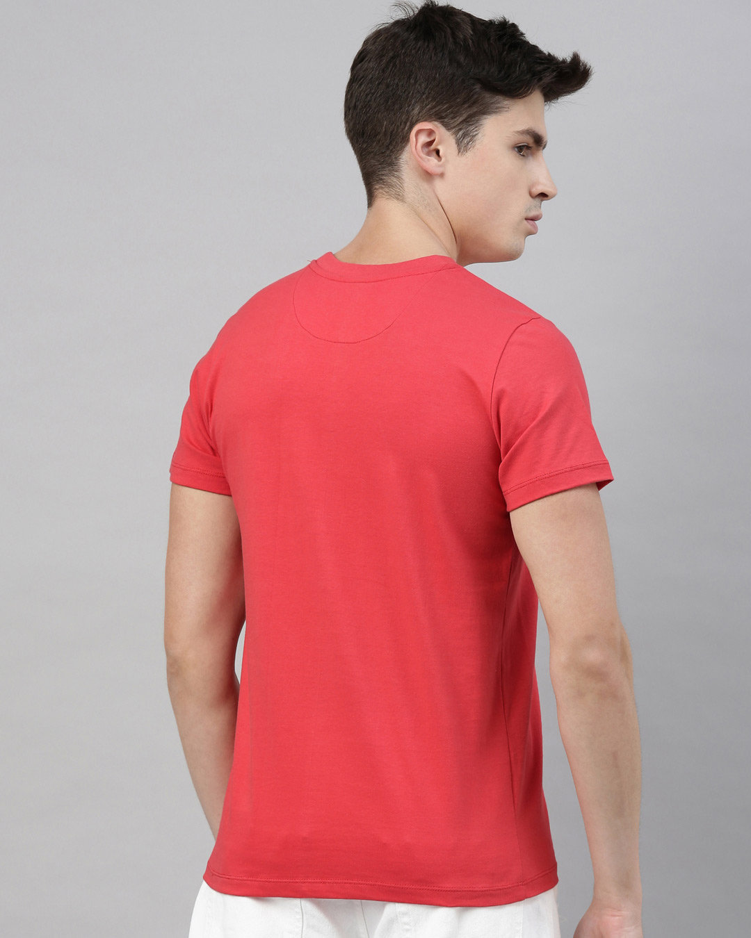 Shop Men's Coral Organic Cotton Half Sleeves T-Shirt-Back