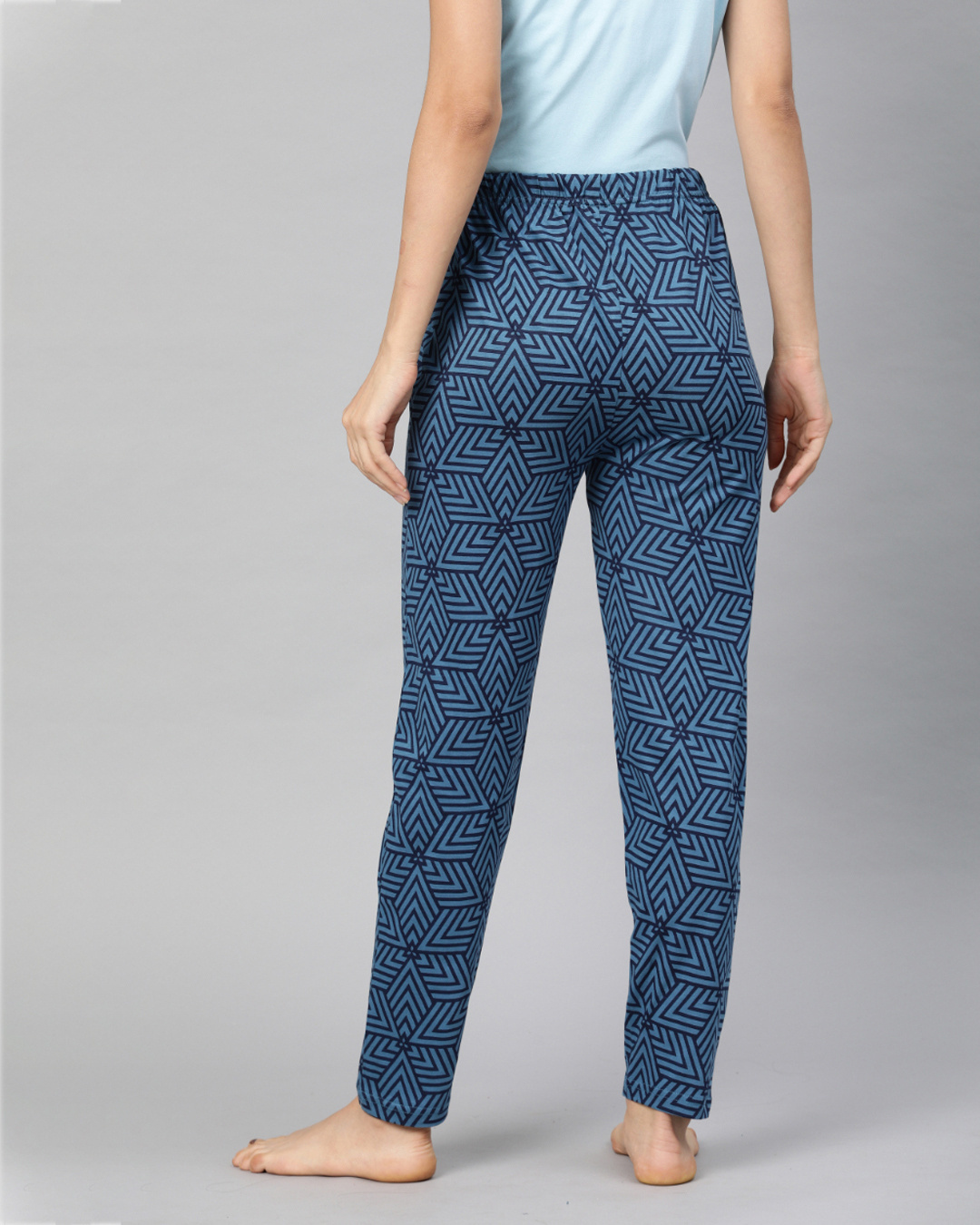 Shop Blue Graphic Pyjamas-Back