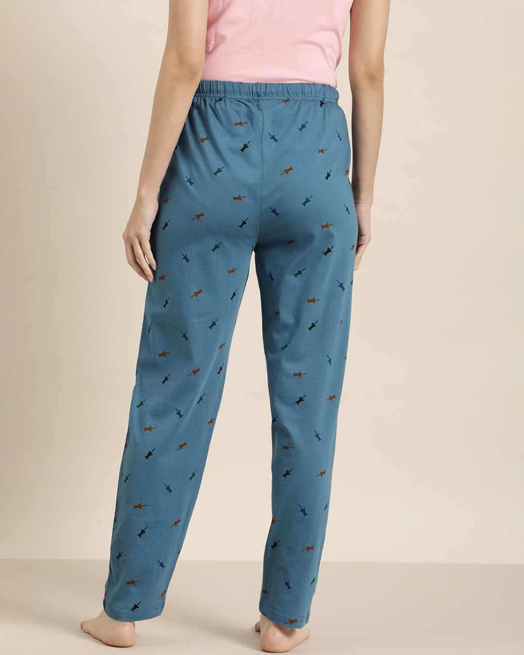 Shop Blue Graphic Pyjamas6-Back