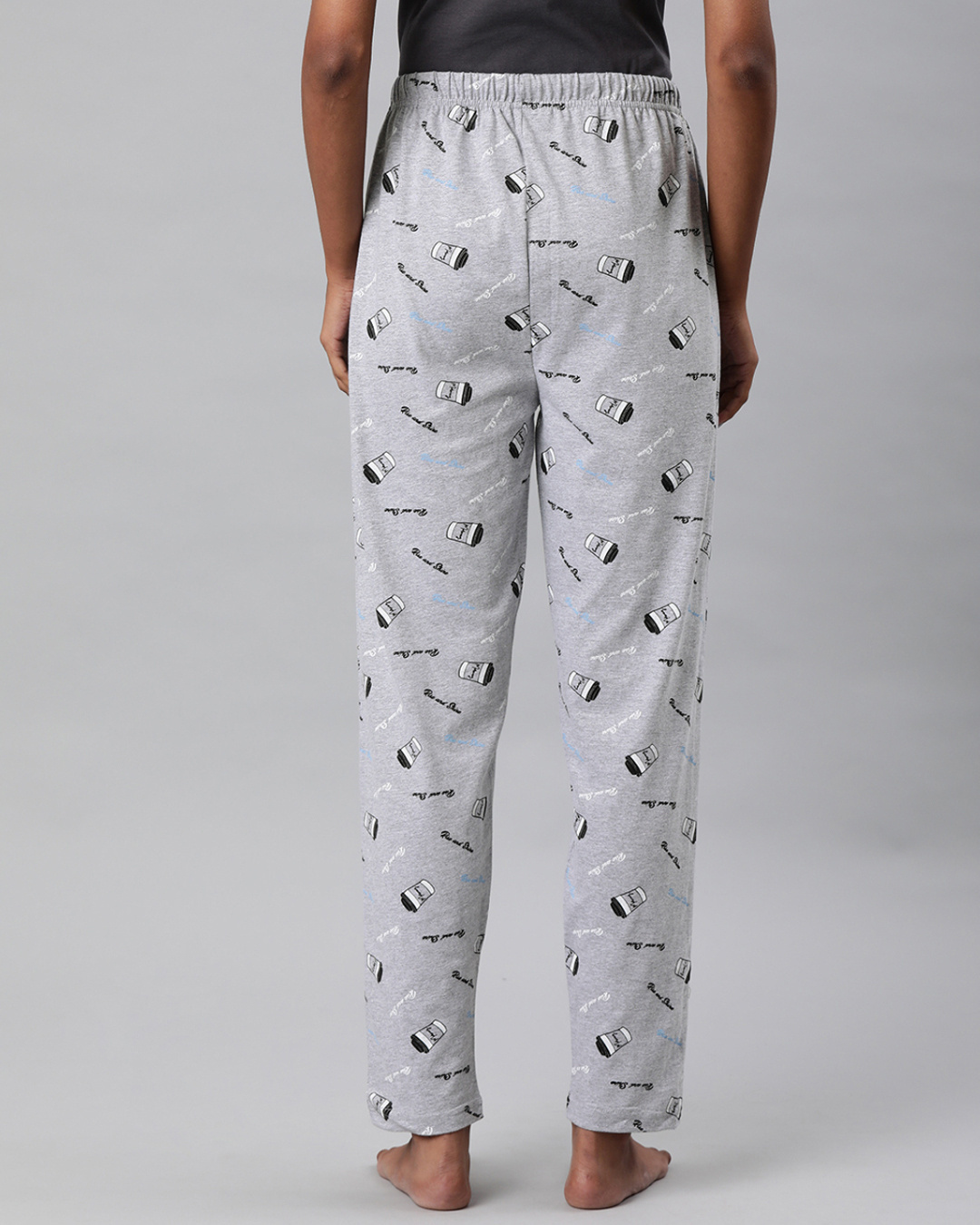 Shop Grey Graphic Pyjamas-Back