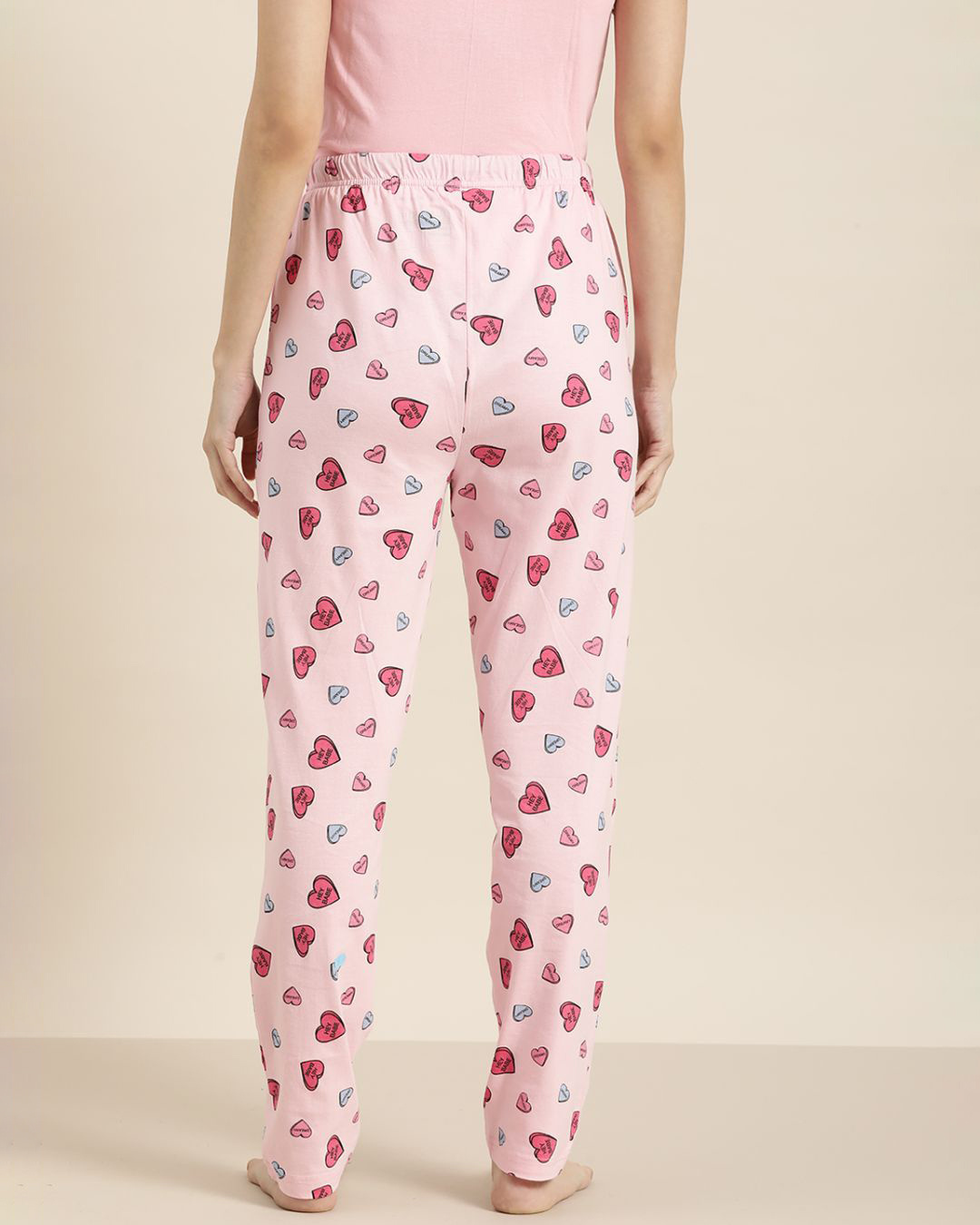 Shop Pink Graphic Pyjamas12-Back