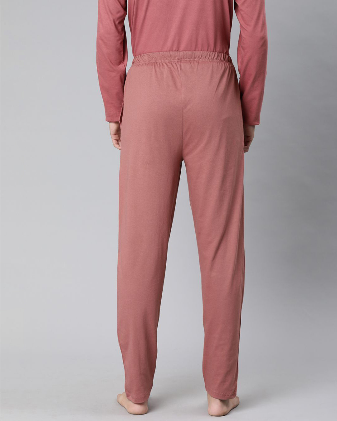 Shop Pink Solid Track Pants-Back
