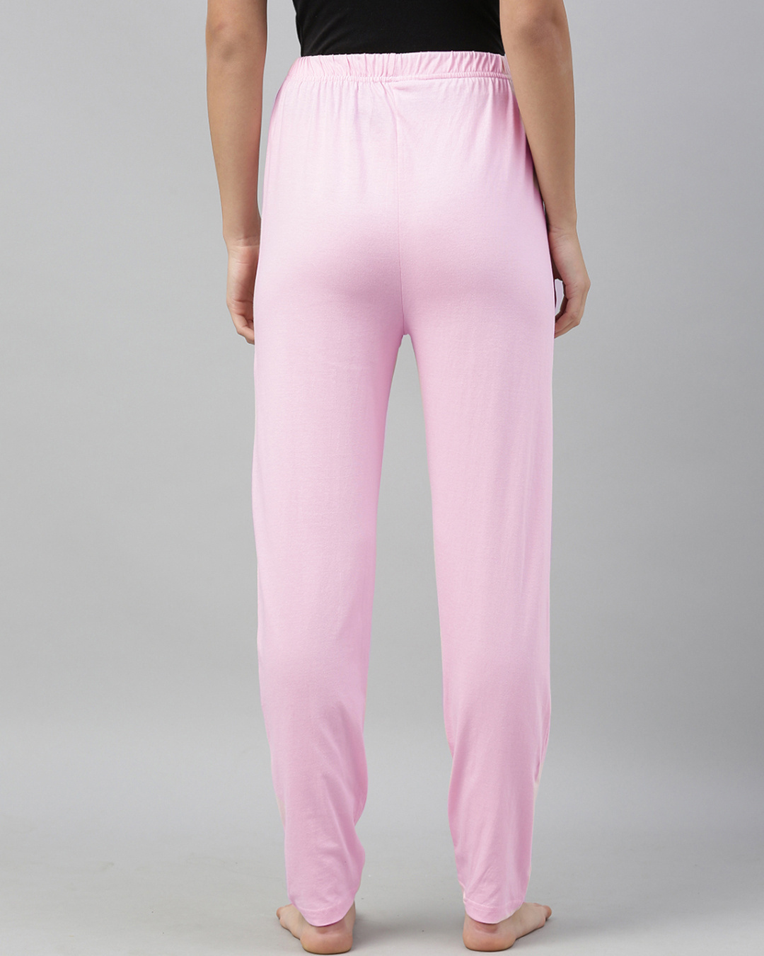 Shop Pink Solid Trackpants-Back