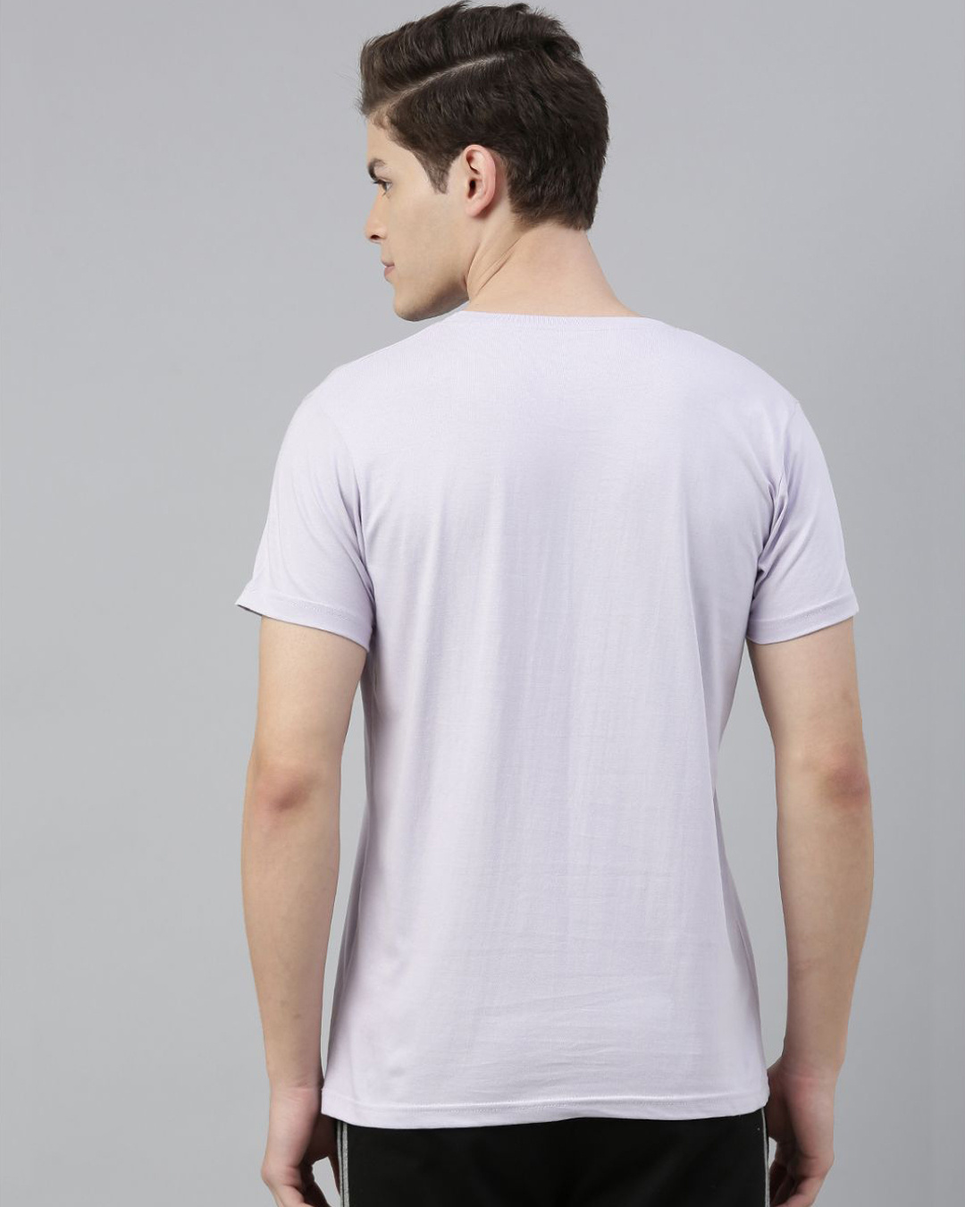 Shop Purple Solid T Shirt-Back