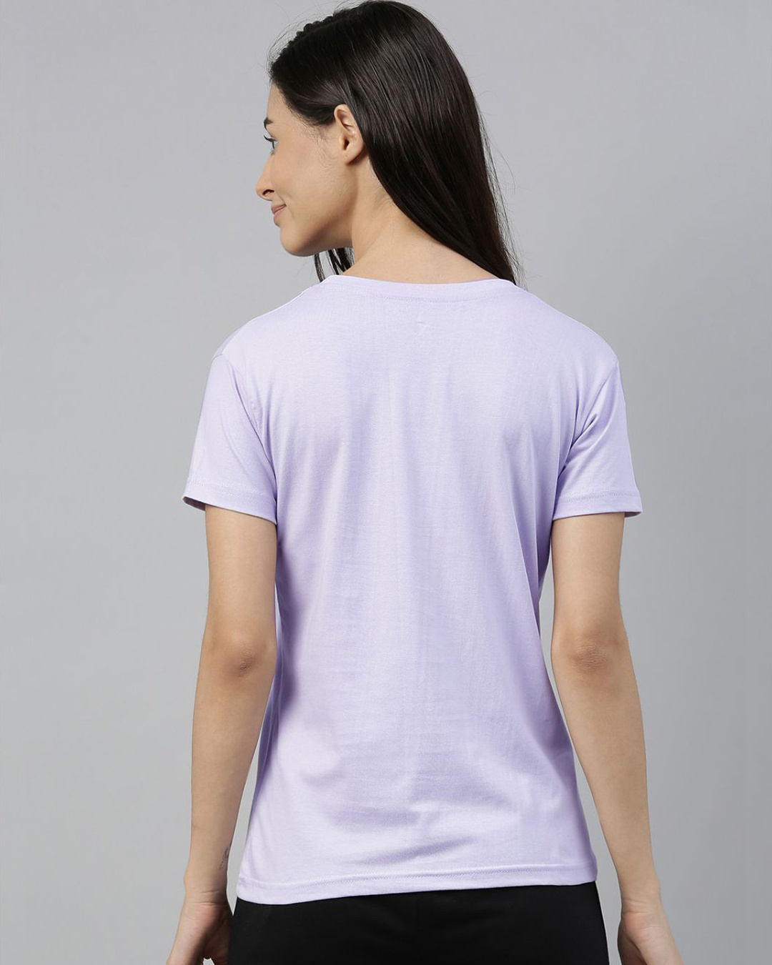 Shop Purple Solid T Shirt-Back