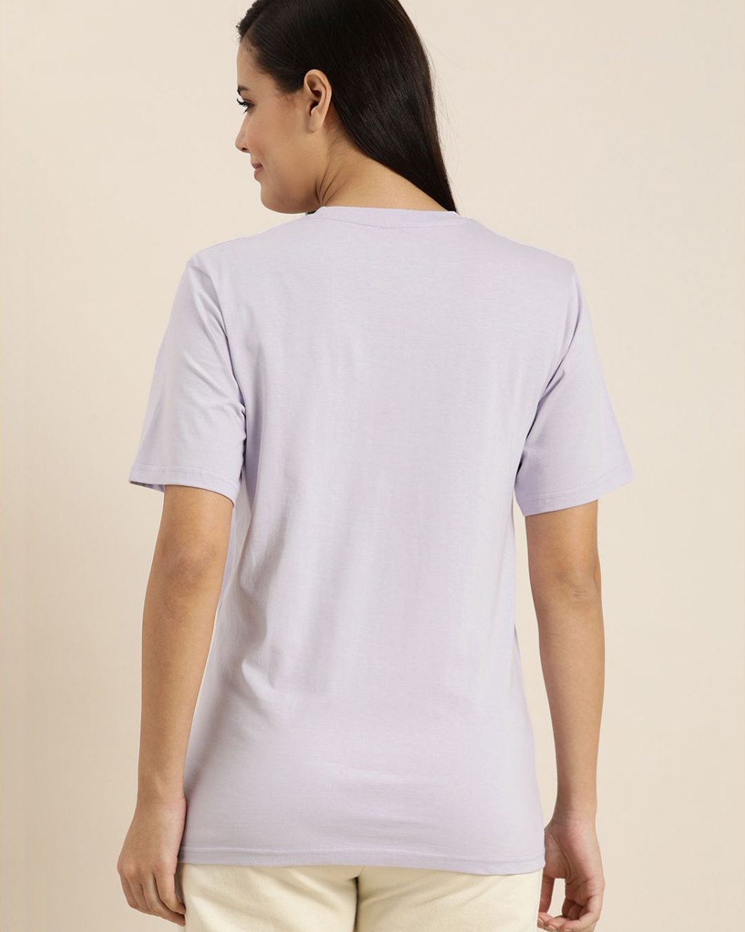 Shop Purple Typographic T Shirt-Back