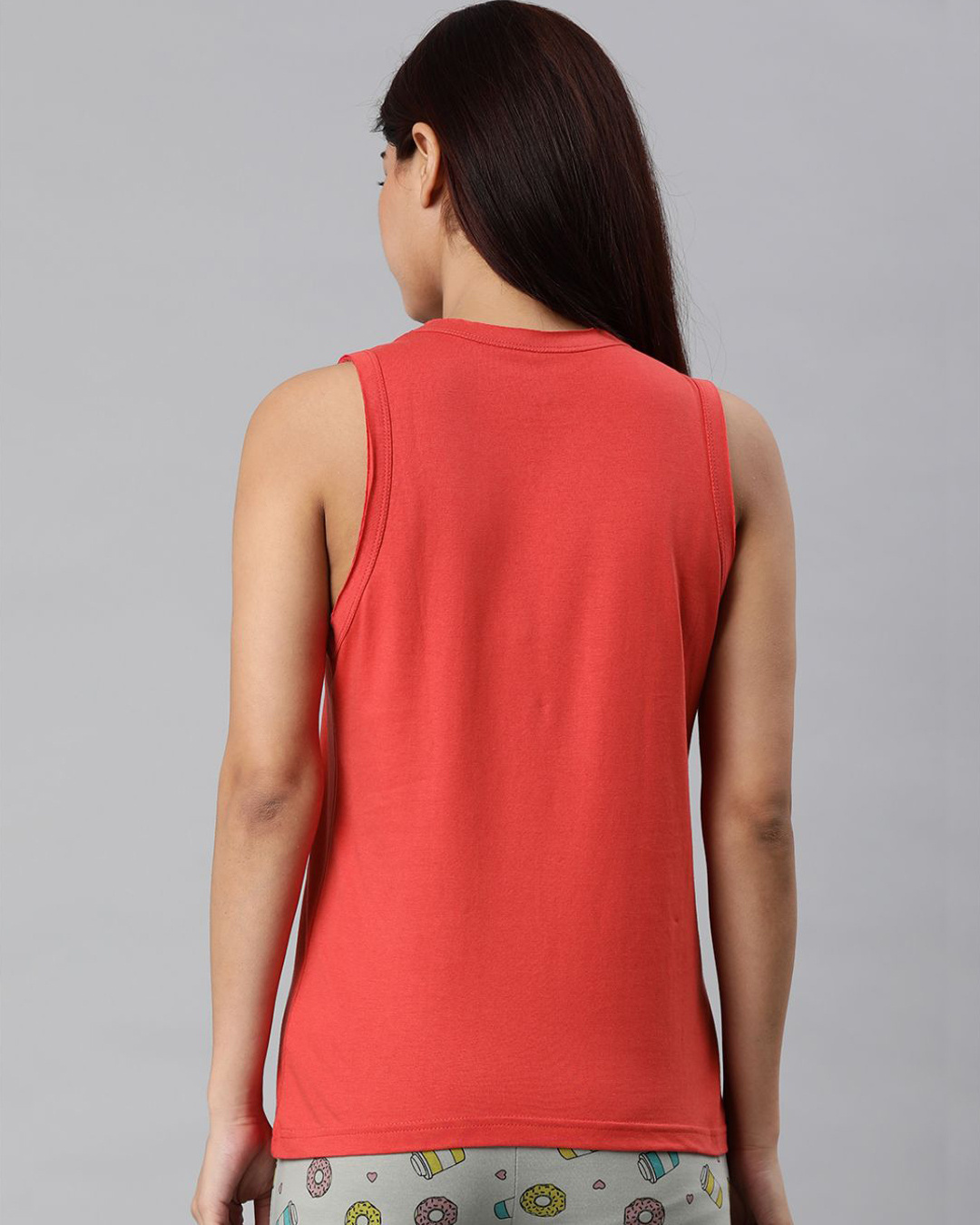 Shop Red Solid T Shirt-Back