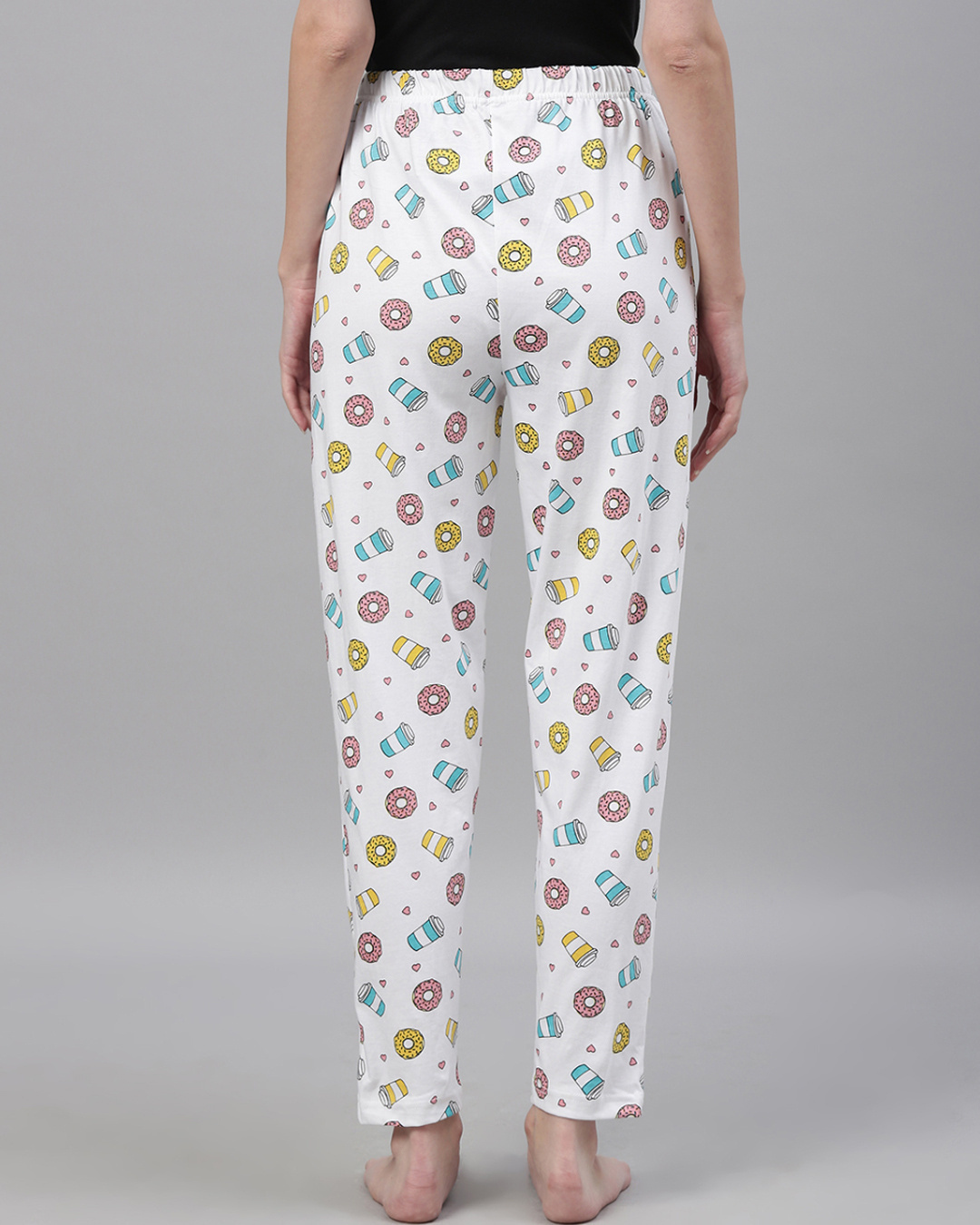 Shop White Graphic Pyjamas-Back