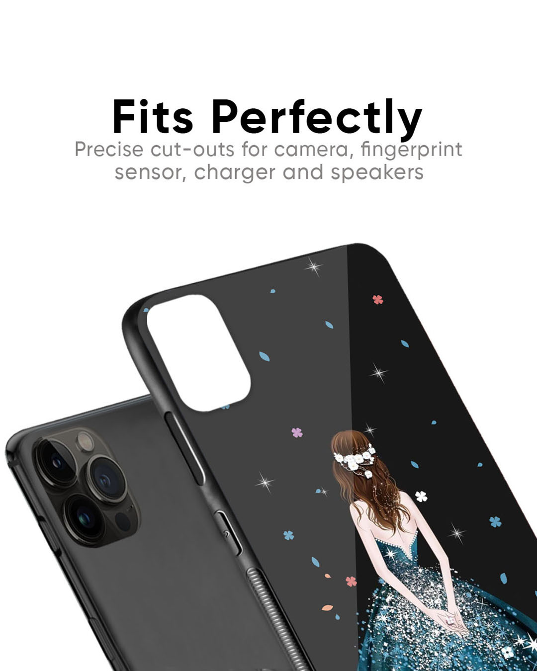 Shop Queen of Fashion Premium Glass Case for Apple iPhone 11 Pro (Shock Proof, Scratch Resistant)-Back